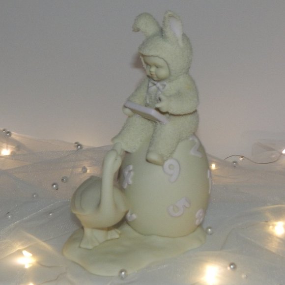 1997 Dept 56 Springtime Stories Snowbunnies Counting The Days 'Till Easter Figur - Picture 3 of 8